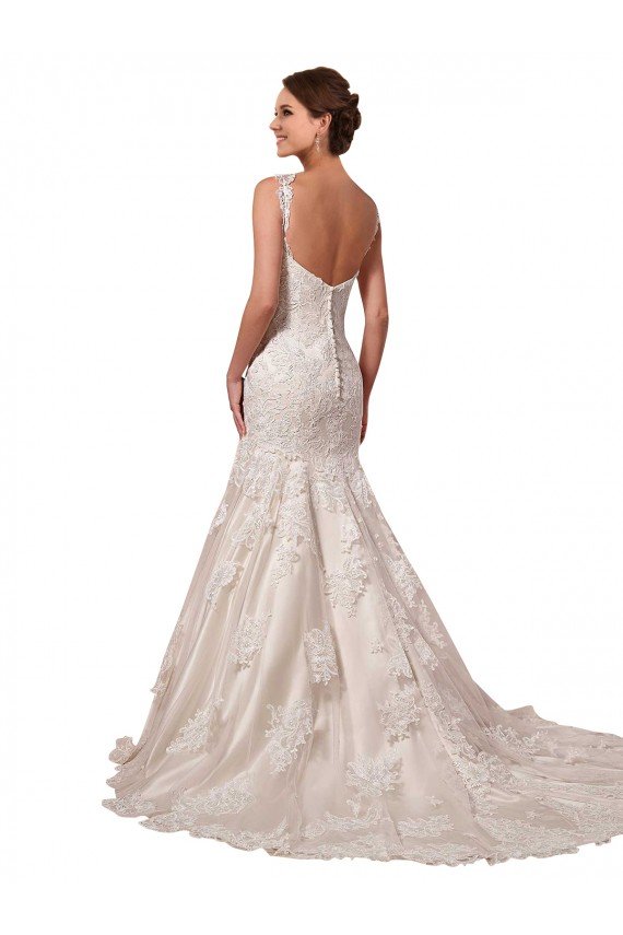Open Back Mermaid Tulle Wedding Dress with Lace Bodice Sydney