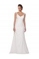 Shop V-Neck Sheath Chiffon Wedding Dress with Straps Sydney