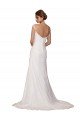 Shop V-Neck Sheath Chiffon Wedding Dress with Straps Sydney