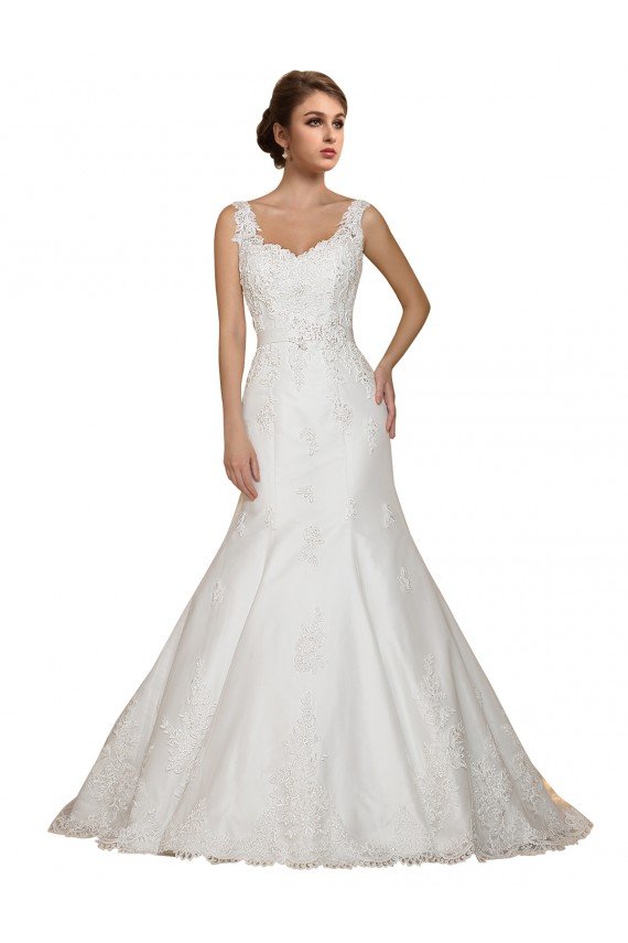 Shop Sweethart V-Neckline Lace Wedding Dress with Shoulder Straps Sydney