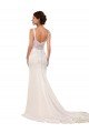 V-Neck Mermaid Crepe Wedding Dress with Lace Bodice Sydney