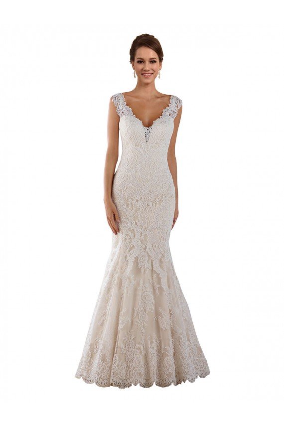 Shop V-Neck Mermaid Vintage Lace Wedding Dress Sydney