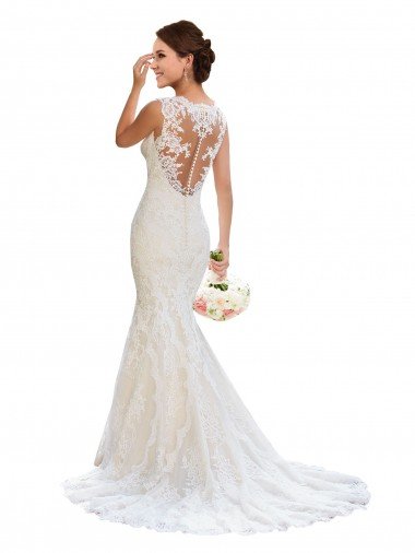 Shop V-Neck Mermaid Vintage Lace Wedding Dress Sydney