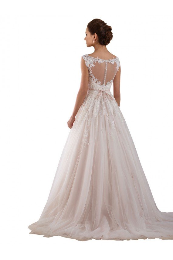 Illusion Sweetheart Neck Ball Gown Tulle Wedding Dress with Lace Bodice Sydney