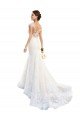 Shop Fit and Flare Illusion Neck Lace Wedding Dress Sydney