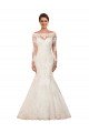 Long Sleeves Mermaid Lace Wedding Dress with Illusion Back Sydney