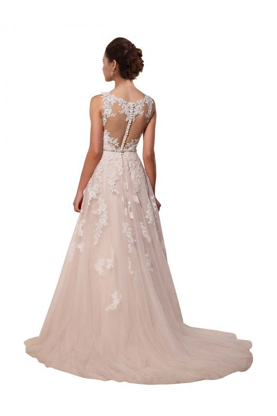 Sweetheart A-Line Tulle Wedding Dress with Lace Illusion Back Sydney
