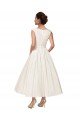 Shop V-Neck A-Line Short Ankle Length Satin Wedding Dress Sydney