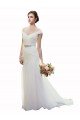 Cap Sleeves Off the Shoulder Ruched Mermaid Tulle Beach Wedding Dress Sydney
