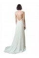 Spaghetti Straps V-Neck A-Line Chiffon Beach Wedding Dress Sydney