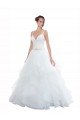 Spaghetti Straps Ball Gown Beach Wedding Dress with Lace Bodice Sydney