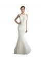 Shop Deep Illusion Neck Mermaid Tulle Beach Wedding Dress with All Over Lace Sydney