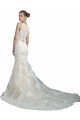 Shop Deep Illusion Neck Mermaid Tulle Beach Wedding Dress with All Over Lace Sydney