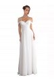 Shop Off the Shoulder A-Line Ruched Chiffon Beach Wedding Dress Sydney