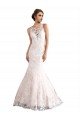 Shop Illusion Neck Fit and Flare Tulle Wedding Dress with All Over Lace Sydney