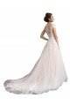 Shop Illusion Cap Sleeves A-Line Tulle Beach Wedding Dress with Lace Bodice Sydney