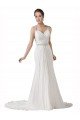 Shop Sweetheart Sheath Chiffon Beach Wedding Dress with Beaded Belts Sydney
