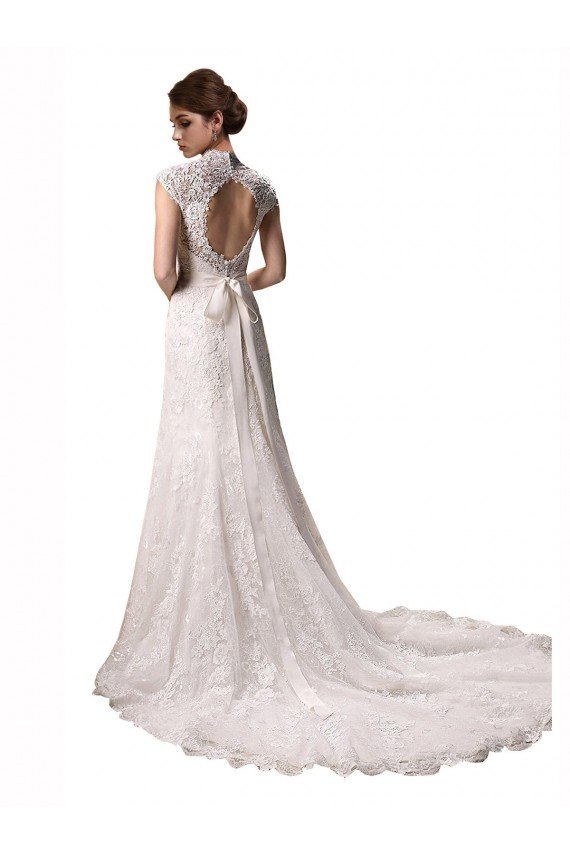 Shop Halter V-Neck Mermaid Lace Wedding Dress with Keyhole Back Sydney