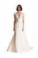 Shop V-Neck Lace Bodice A-Line Satin Wedding Dress with Keyhole Back Sydney