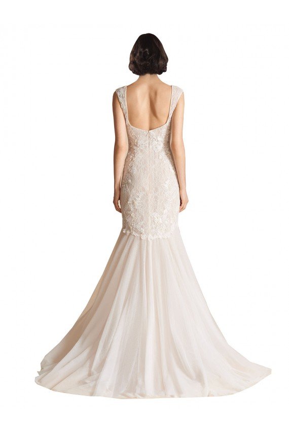V-Neck Mermaid Tulle Wedding Dress Sydney