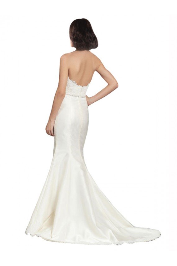 Shop Trumpet Satin Wedding Dress with Sweetheart Lace Bodice Sydney