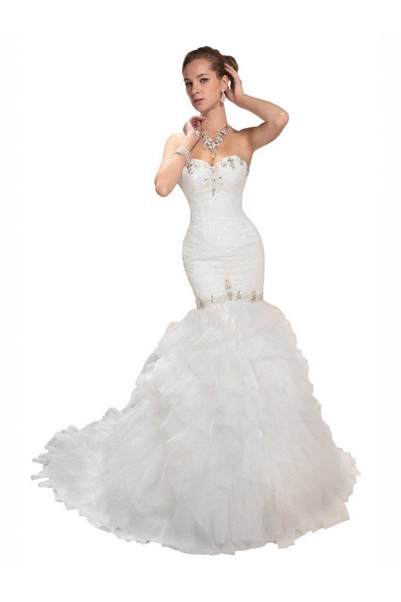 Sweetheart Mermaid Cascading Organza Wedding Dress Sydney