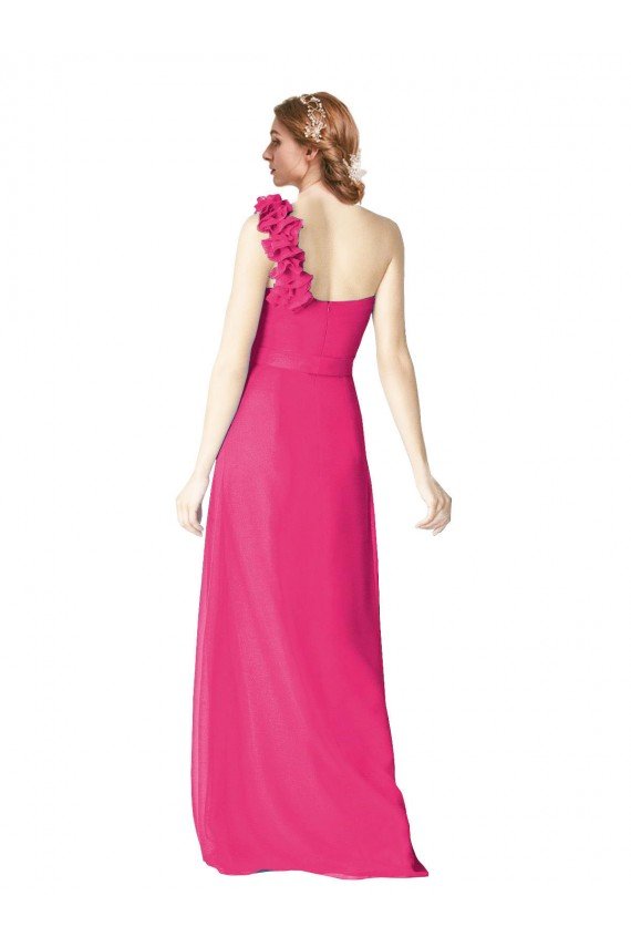 Shop Full Length One Shoulder Chiffon Bridesmaid Dress Sydney