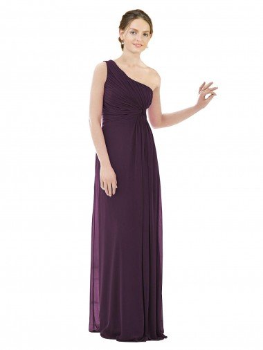 Shop Draped One Shoulder Full Length Chiffon Bridesmaid Dress Sydney