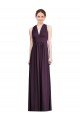 Long Chiffon V-Neck Bridesmaid Dress with Shirred Bodice Sydney