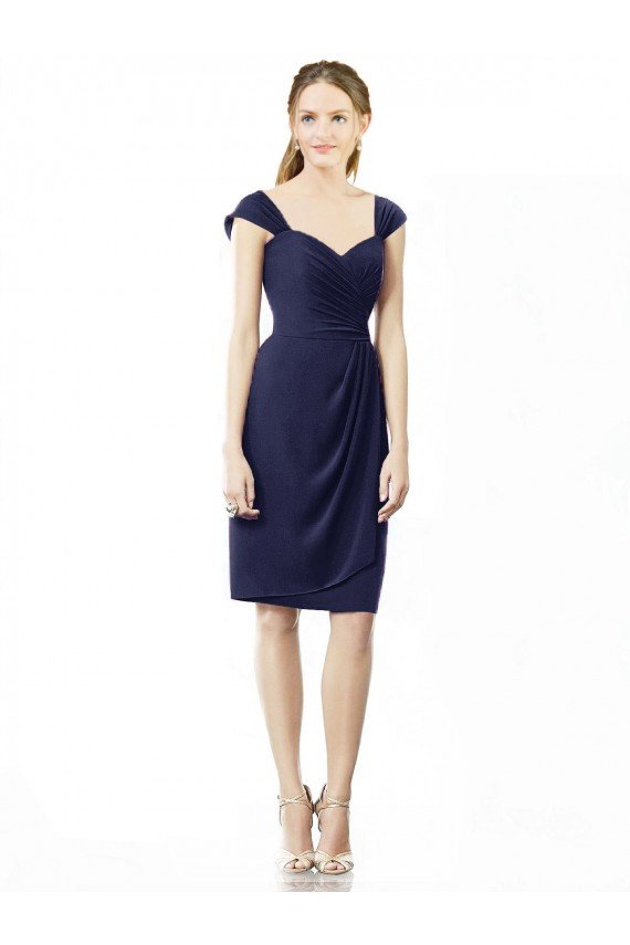 Shop Cocktail Length Short Cap Sleeves Chiffon Bridesmaid Dress Sydney