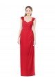 Shop Long Chiffon Bridesmaid Gown with Neckline Straps Sydney