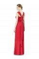 Shop Long Chiffon Bridesmaid Gown with Neckline Straps Sydney