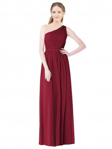Shop One Shoulder Full Length Long Chiffon Bridesmaid Dress. Sydney