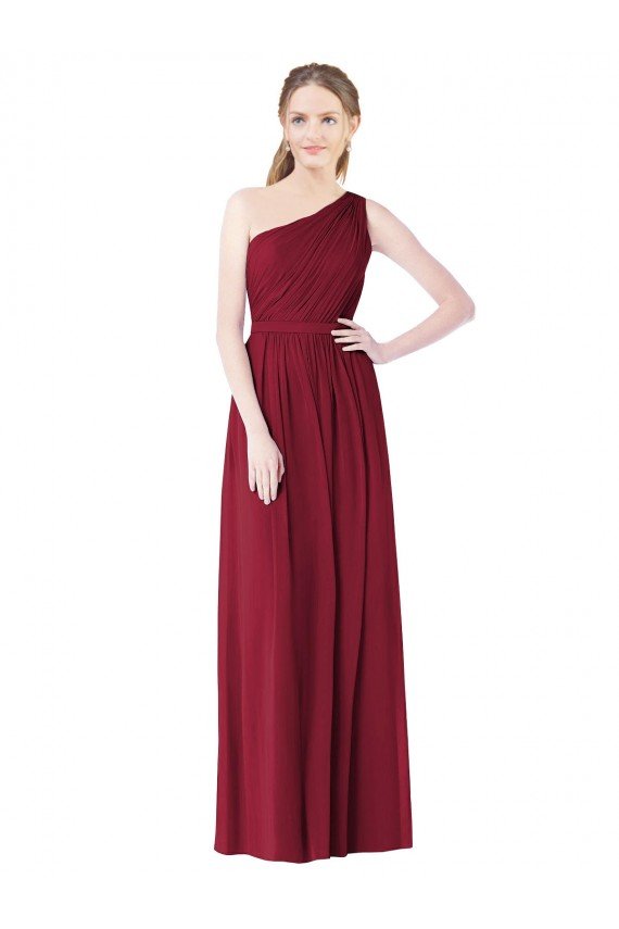 Shop One Shoulder Full Length Long Chiffon Bridesmaid Dress. Sydney