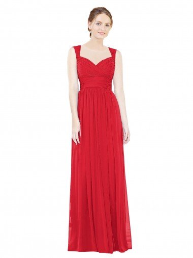Shop Full-Length Long Chiffon Bridesmaid Dress with Side Front Slit Sydney