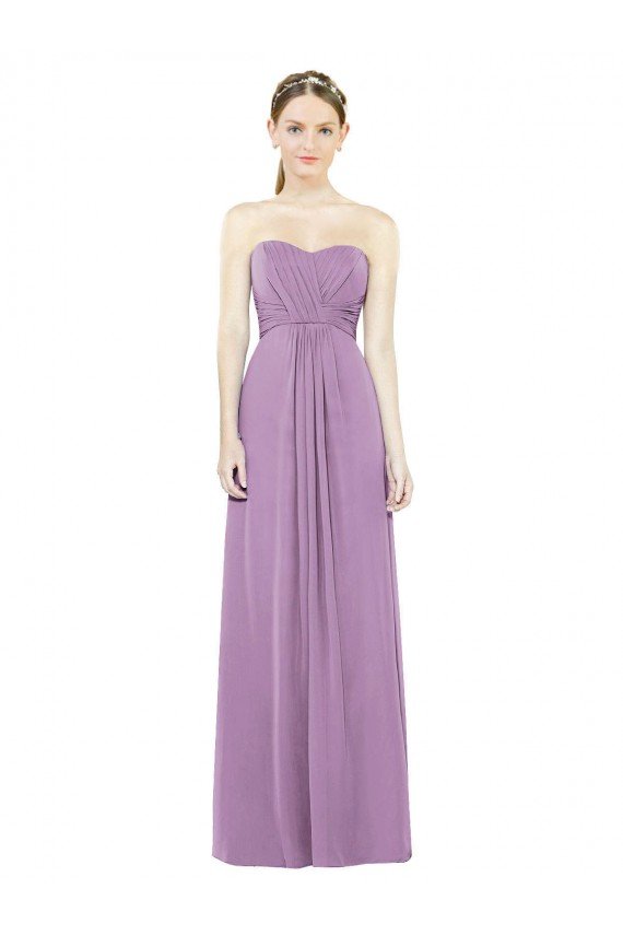 Shop Sweetheart Neckline Strapless Chiffon Bridesmaid Dress with Wrap Pleat Sydney