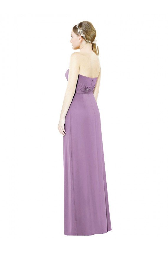 Shop Sweetheart Neckline Strapless Chiffon Bridesmaid Dress with Wrap Pleat Sydney