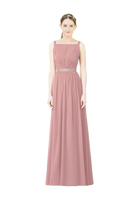 High Neck Chiffon Bridesmaid Dress with Low Back Sydney
