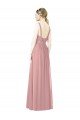 High Neck Chiffon Bridesmaid Dress with Low Back Sydney