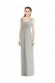 Shop Full Length Lux Chiffon Dress with Draped Bodice And Shirred Straps Sydney