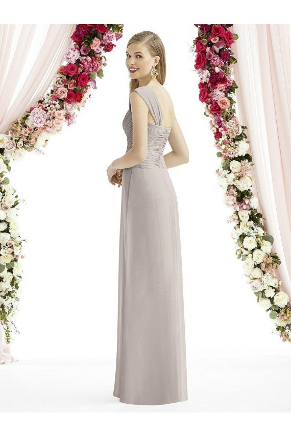 Shop Full Length Lux Chiffon Dress with Draped Bodice And Shirred Straps Sydney