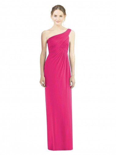 Shop One Shoulder Long Chiffon Bridesmaid Dress Sydney
