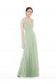 Shop Sheer Back Cap Sleeves Long Chiffon Bridesmaid Dress  Sydney