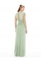 Shop Sheer Back Cap Sleeves Long Chiffon Bridesmaid Dress  Sydney