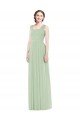 Sleeveless Chiffon Long Bridesmaid Dress with Shoulder Straps Sydney