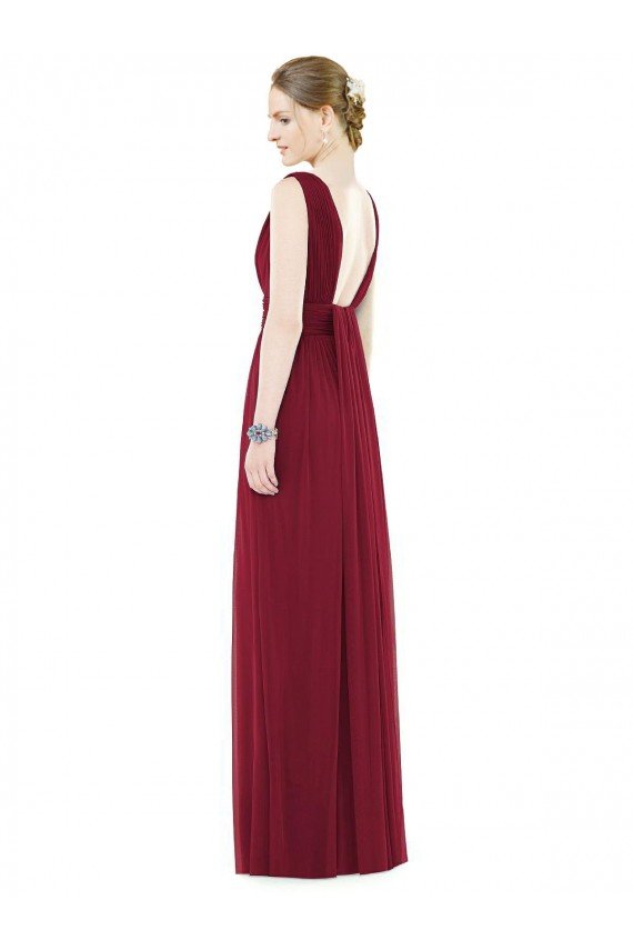 Low Square Back Sleeveless Shirred Skirt Bridesmaid Dress Sydney