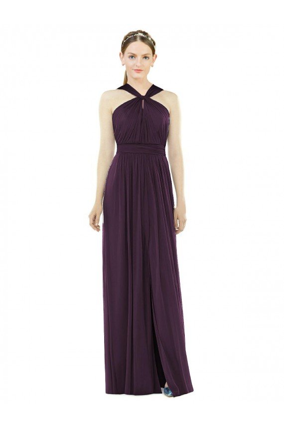 Shop Maxi Chiffon Halter Neck Bridesmaid Dress Sydney