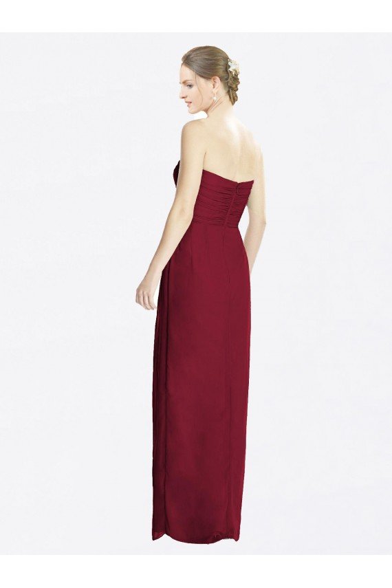 Strapless Sweetheart Long Chiffon Bridesmaid Dress Sydney