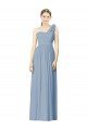 Shop Flower Shoulder Draped One Shoulder Chiffon Bridesmaid Dress Sydney