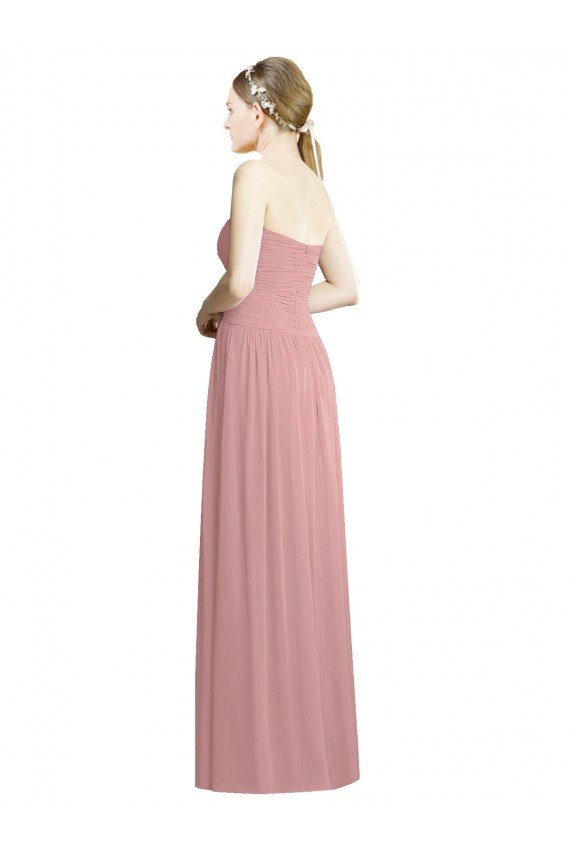 Shop Crossover Draped Sweetheart Chiffon Formal Bridesmaid Dress with Front Slit Sydney